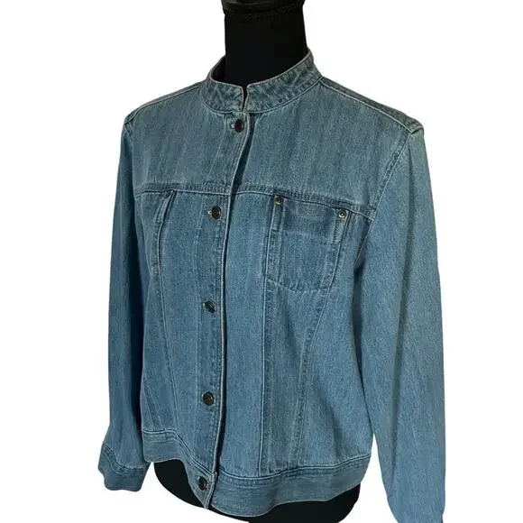 Crazy Horse (LP) Denim Jacket Clean Lines Women's Petite Large - Picture 4 of 15
